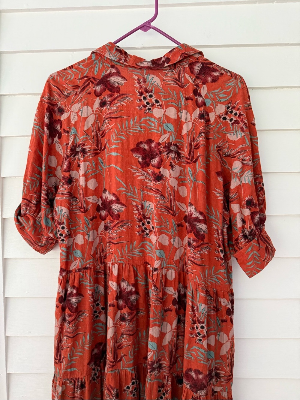Natural Life | Floral Tiered Maxi Dress Size L - Picture 7 of 9